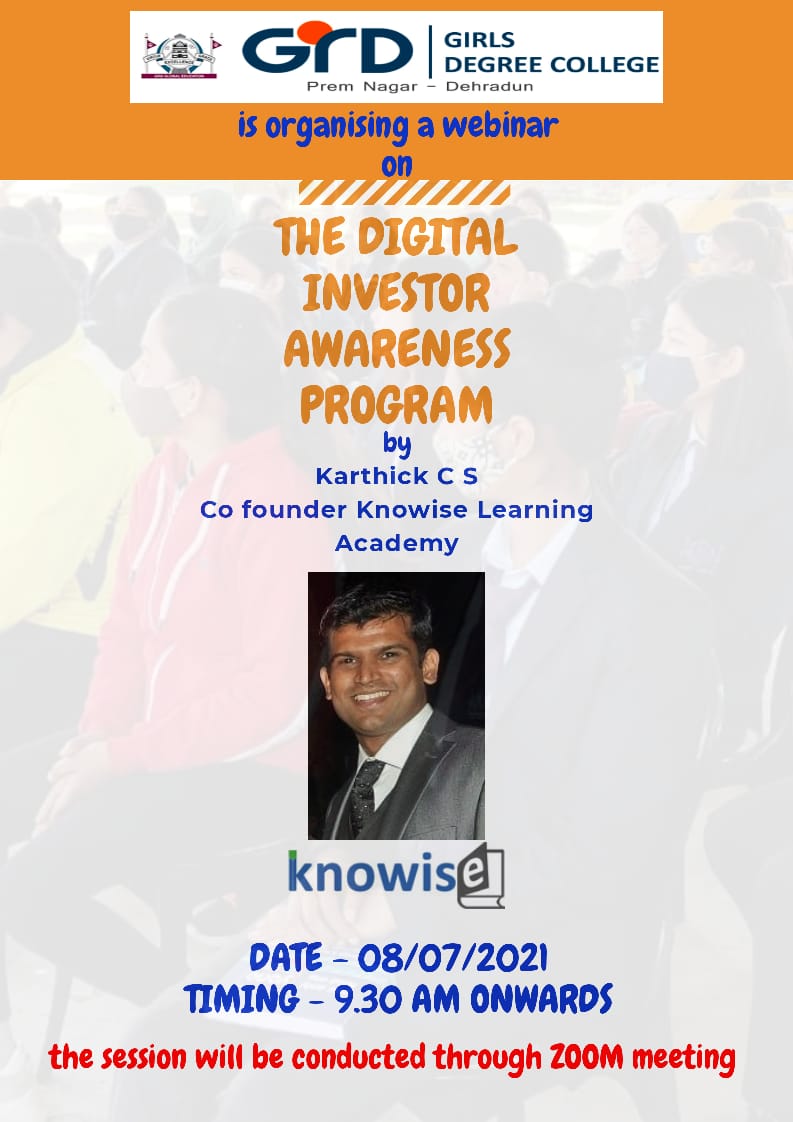 The digital investor awareness program by Karthick C S
