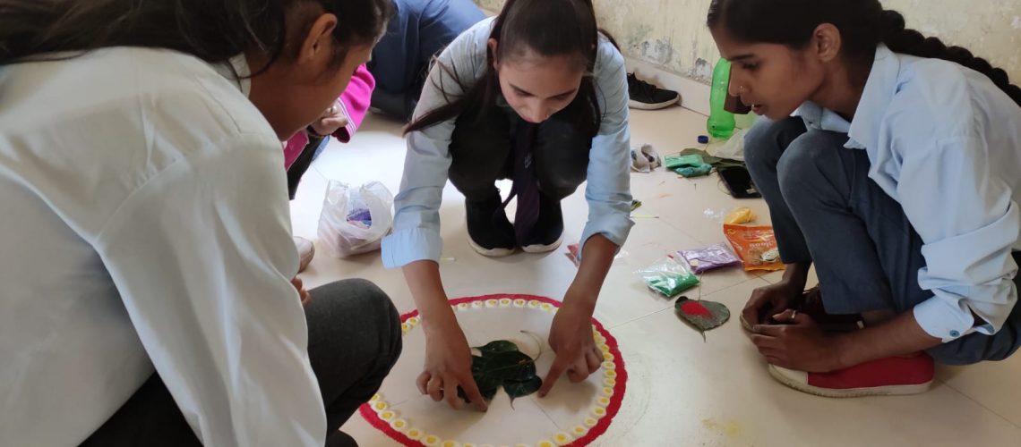 on-the-occasion-of-diwali-grd-girls-degree-college-dehradun-organized-a-rangoli-competition